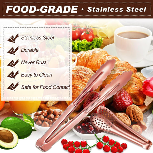 12 Pieces Tongs for Serving Utensils Mini Serving Tong Stainless Steel Appetizer Tongs Ice Sugar Tong Food Tong Cooking Tong for Salad Kitchen Buf...